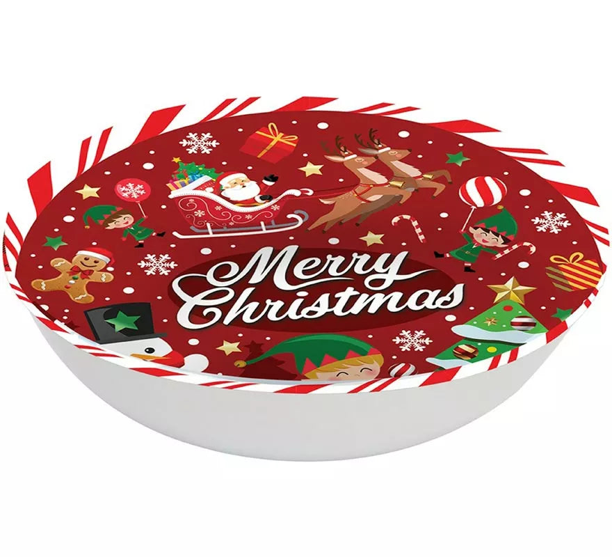 Translation missing: it.Bol Merry Christmas rojo de pvc de 32 cm