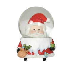 Fronte della sfera di acqua con musica Babbo Natale 15 centimetri