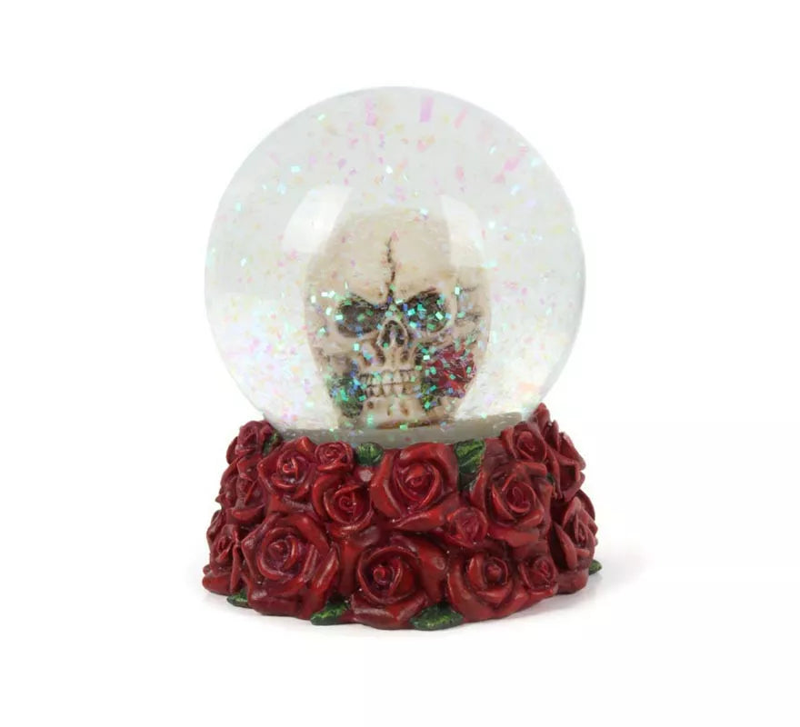 Translation missing: it.Bola de Cristal con calavera y rosas de 6,9x8,4x6,9 cm
