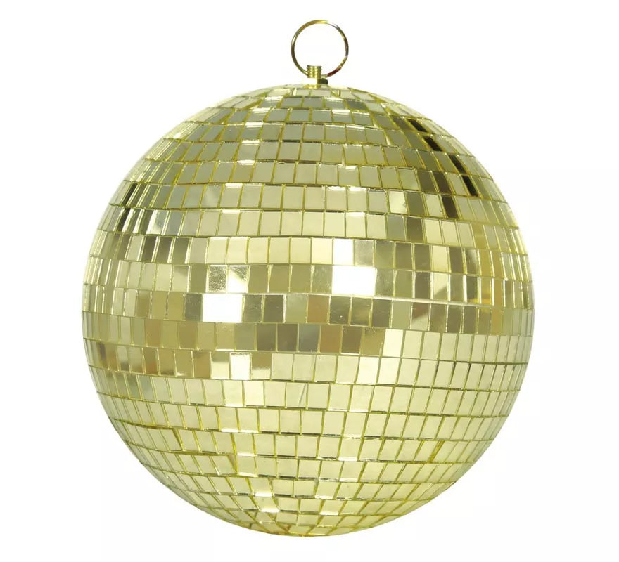 Translation missing: it.Bola Espejos Discoteca dorado de los años 70 de 20 cm