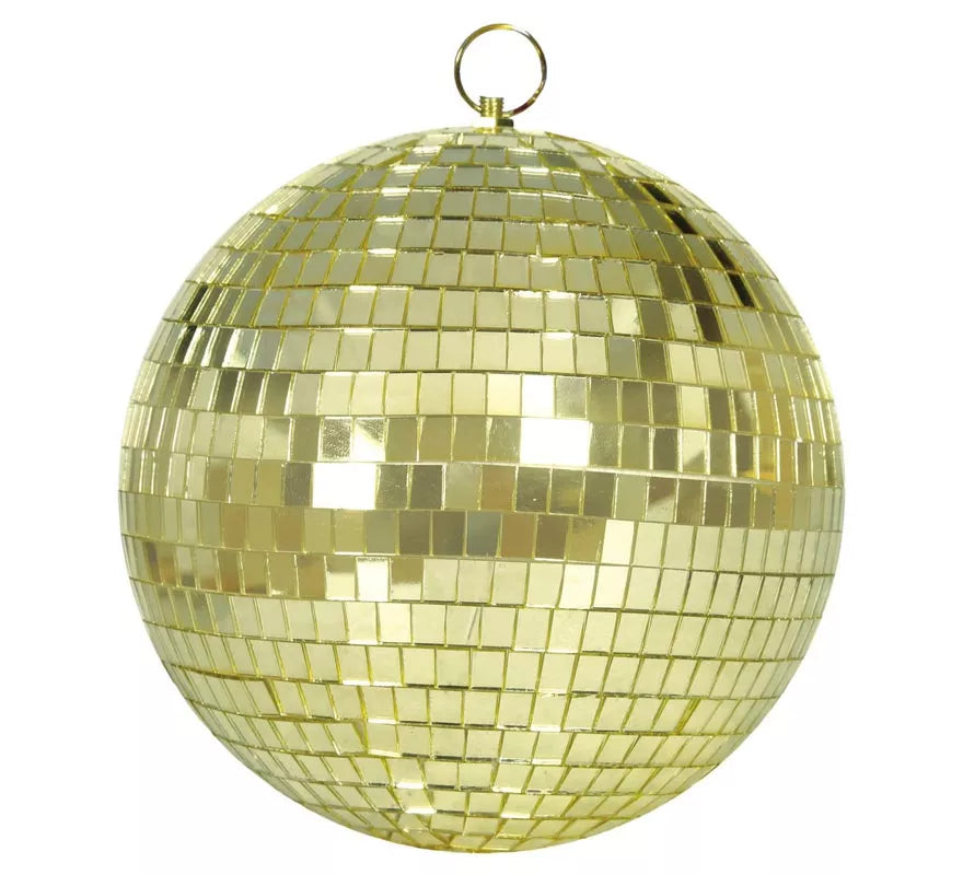 Translation missing: it.Bola Espejos Discoteca dorado de los años 70 de 30 cm