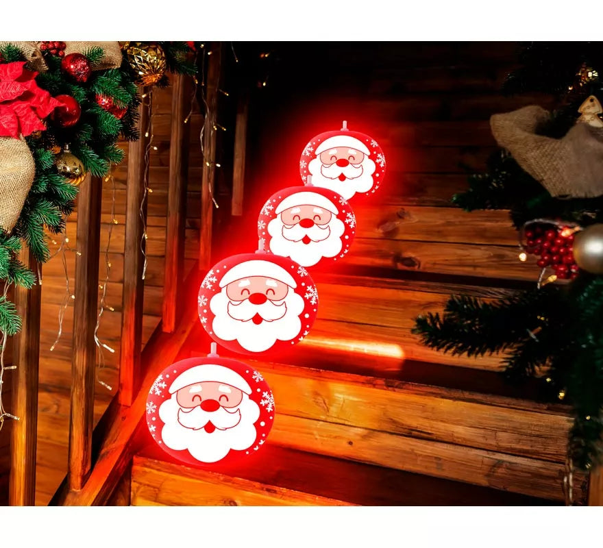 Translation missing: es.Bolsa 5 Globos Santa Claus con Luz