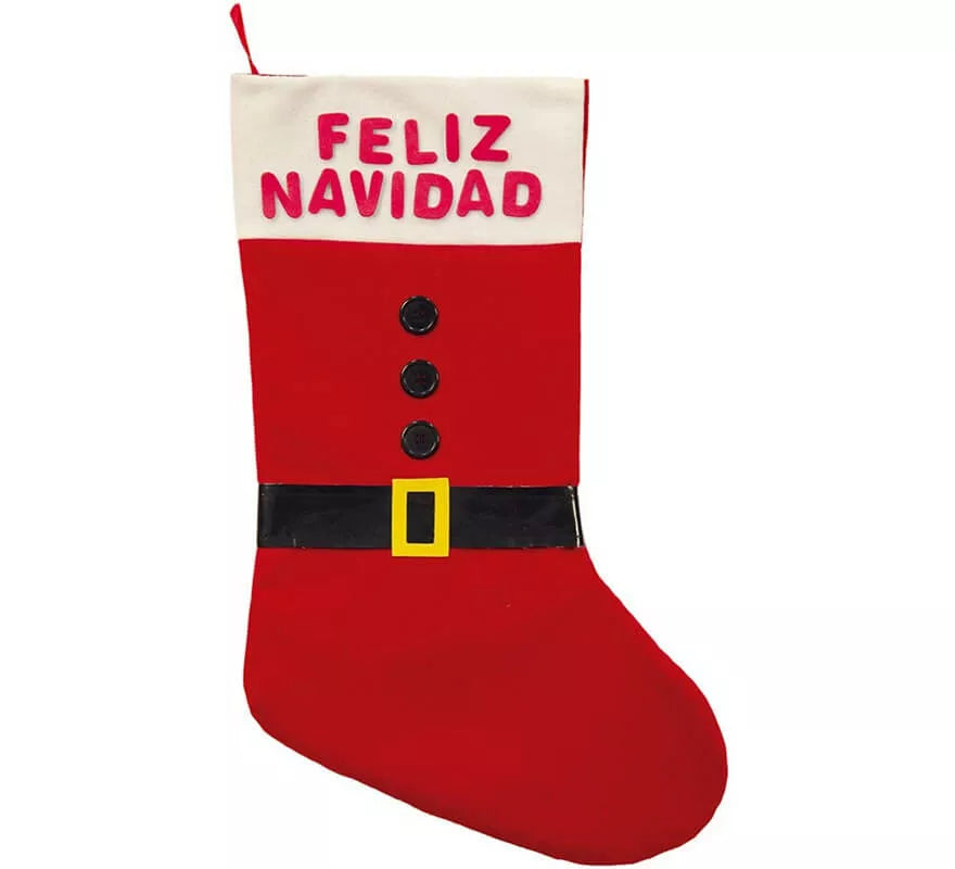 Translation missing: it.Bolsa Bota de Papá Noel Feliz Navidad de 55 cm