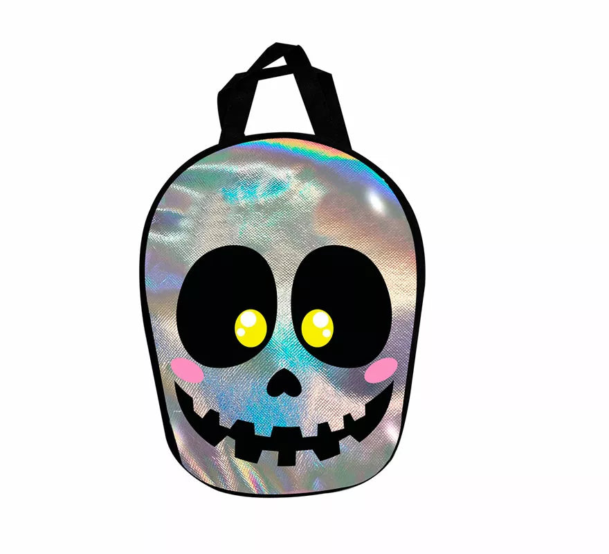 Bolsa Calavera Metalizada de 36x28 cm