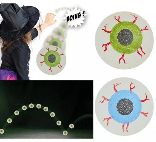 Bolsa de 5 Pelotas Ojos de Goma 2.5 cm