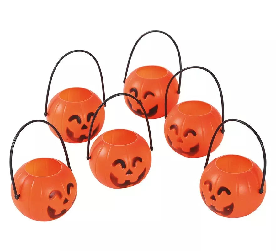Bolsa de 6 Calabazas de 7 cm para Halloween