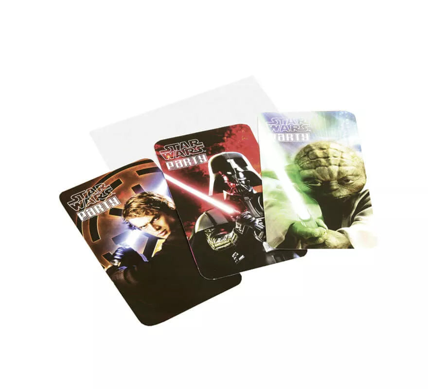 Translation missing: it.Bolsa de 6 Invitaciones de Star Wars con sobres