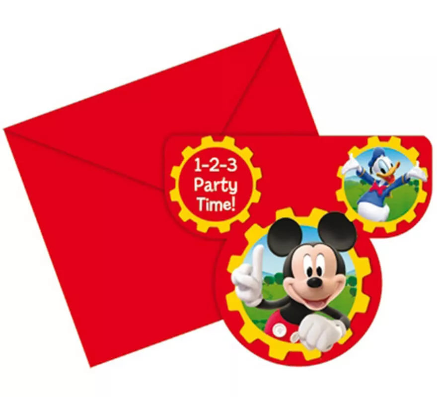 Translation missing: it.Bolsa de 6 invitaciones Mickey Club House