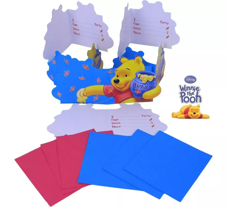 Translation missing: it.Bolsa de 6 invitaciones Winnie y friends