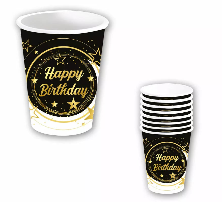 Translation missing: es.Bolsa de 6 Vasos Happy Birthday de 240 ml-9 cms