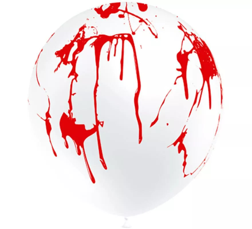 Translation missing: it.Bolsa de 8 Globos de Salpicaduras de Sangre de 95 cm