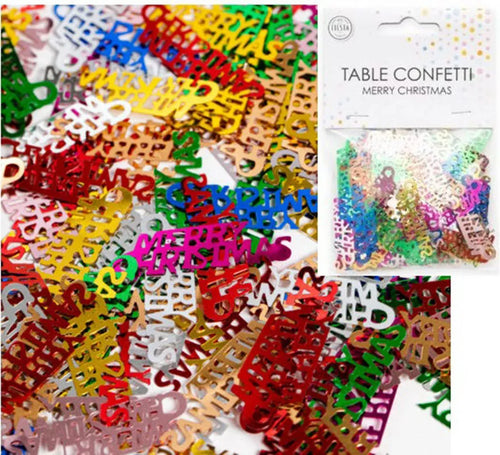 Bolsa de Confetti para mesa 'Merry Christmas' de 14 g