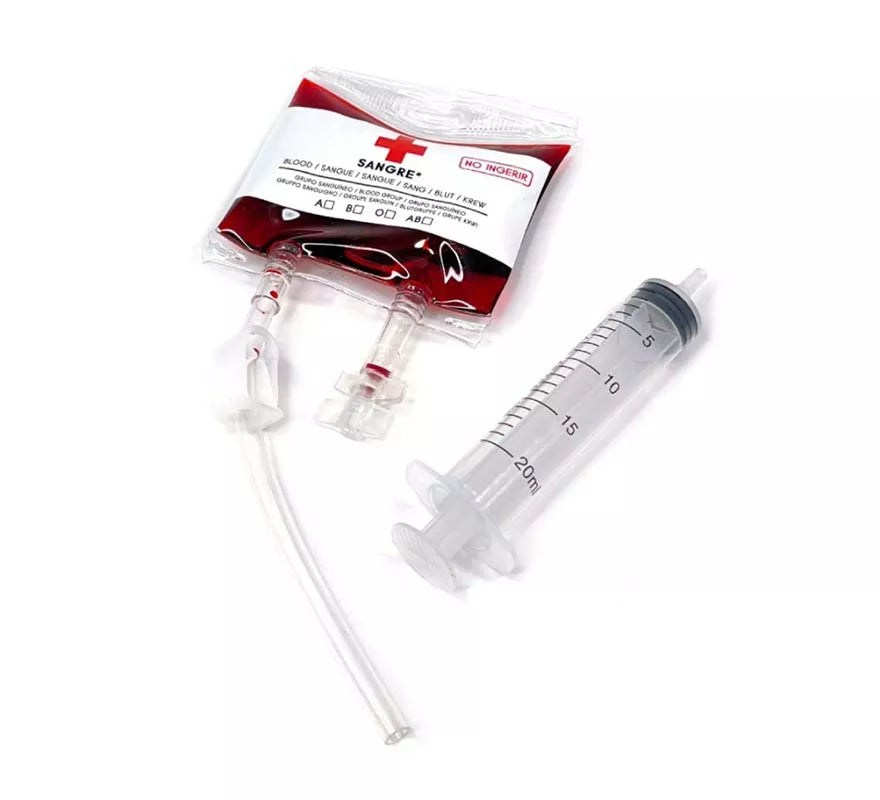 Translation missing: es.Bolsa de Sangre falsa con inyectadora de 75 ml