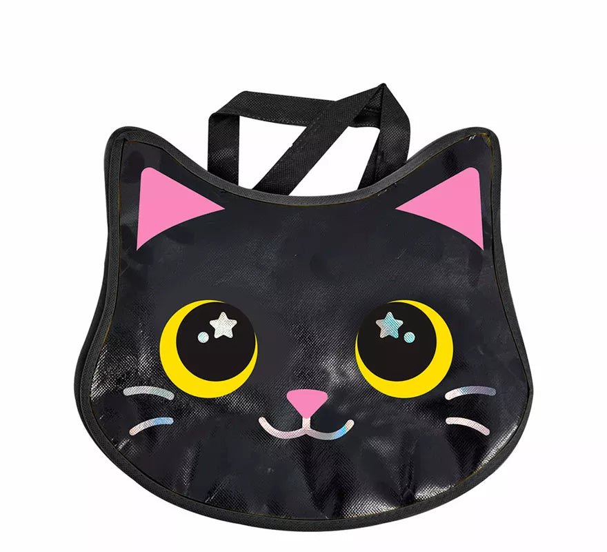 Translation missing: it.Bolsa Gato negro Metalizada de 29x31 cm