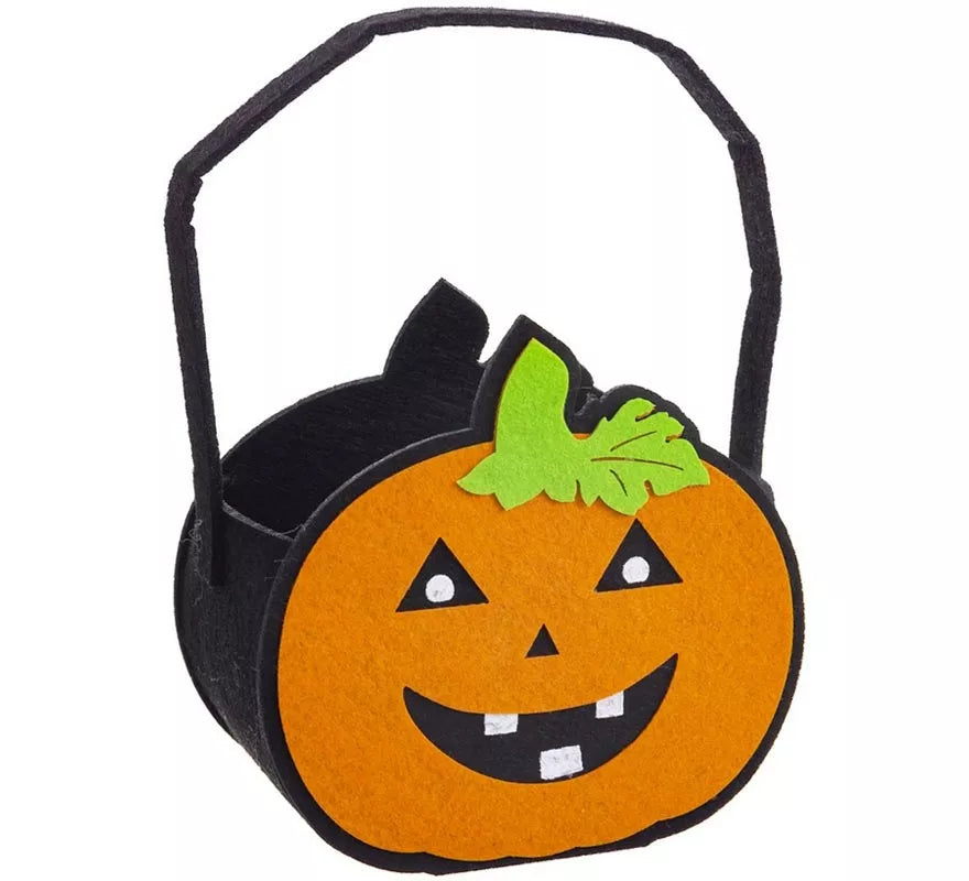 Translation missing: es.Bolsa para dulces Calabaza de Fieltro de 14x8,50x15 cm