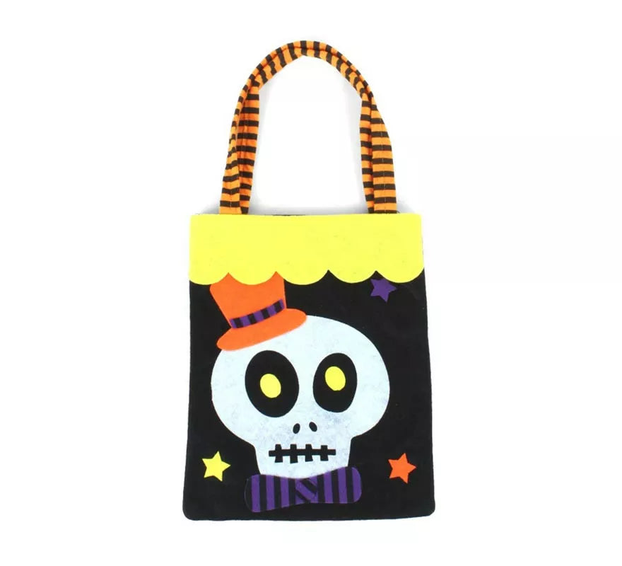 Translation missing: it.Bolsa para dulces Calavera de fieltro de 28x20 cm