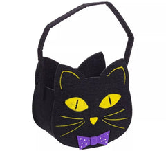 Sacchetto di caramelle in feltro a forma di gatto 14x8,50x15 cm