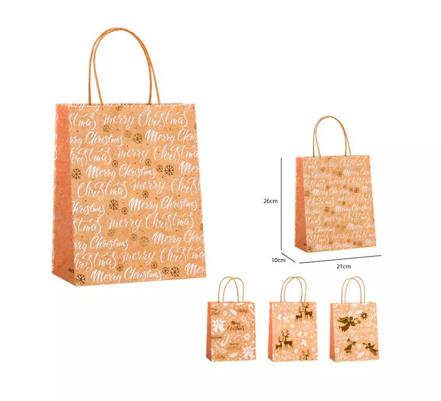 Translation missing: it.Bolsa Regalo Navidad Kraft de 21x25.5x10 cm en modelos surtidos