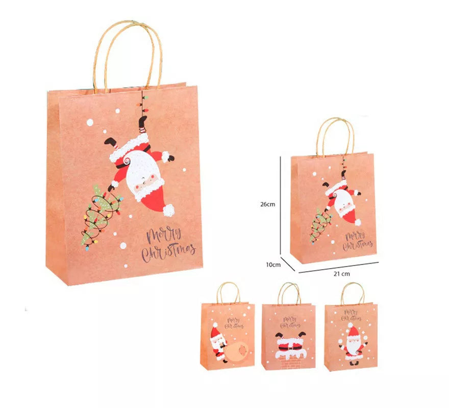 Translation missing: it.Bolsa Regalo Navidad Kraft de 21x26x10 cm en modelos surtidos