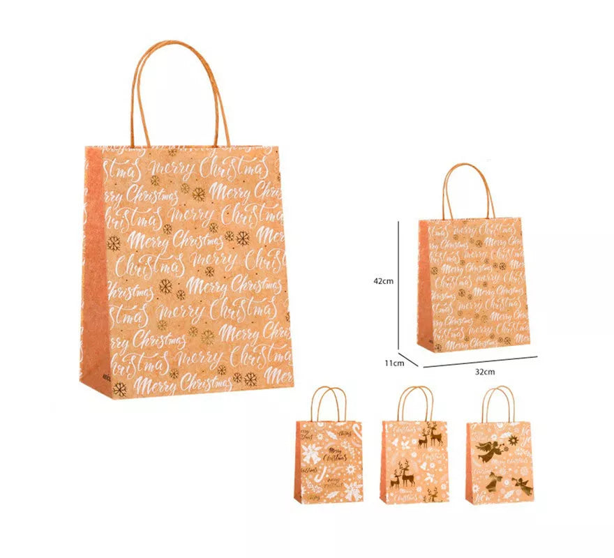 Translation missing: it.Bolsa Regalo Navidad Kraft de 32x42x11 cm en modelos surtidos