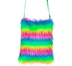 Borsa di peluche arcobaleno