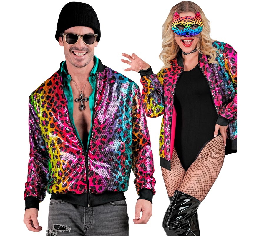 Translation missing: it.Bomber Moda animal print multicolor para adulto