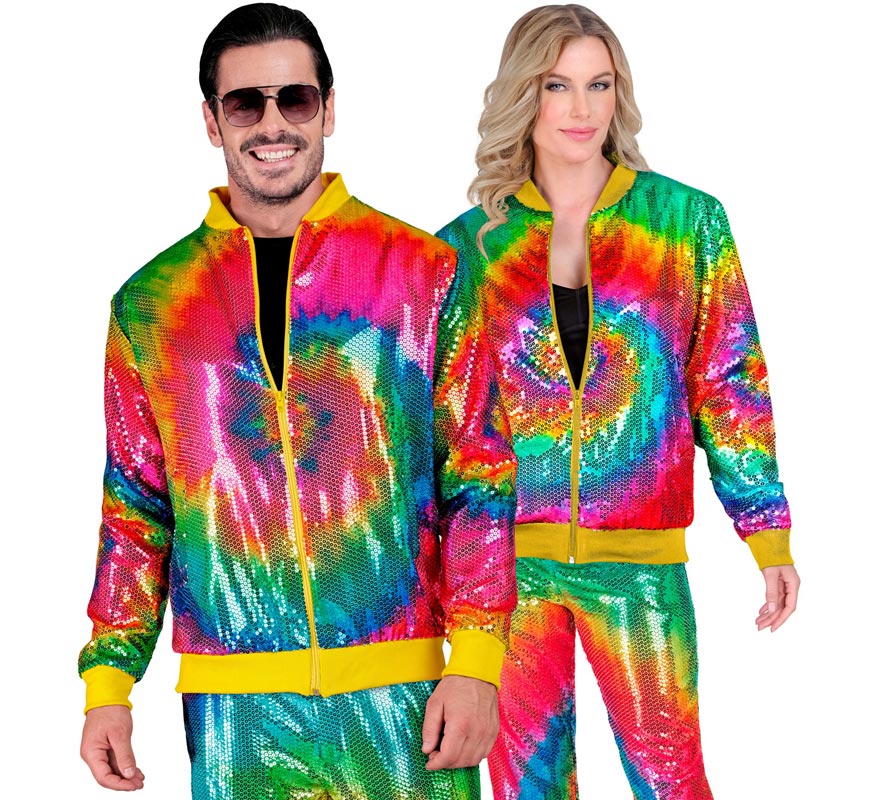 Translation missing: es.Bomber Moda multicolor neón para adulto