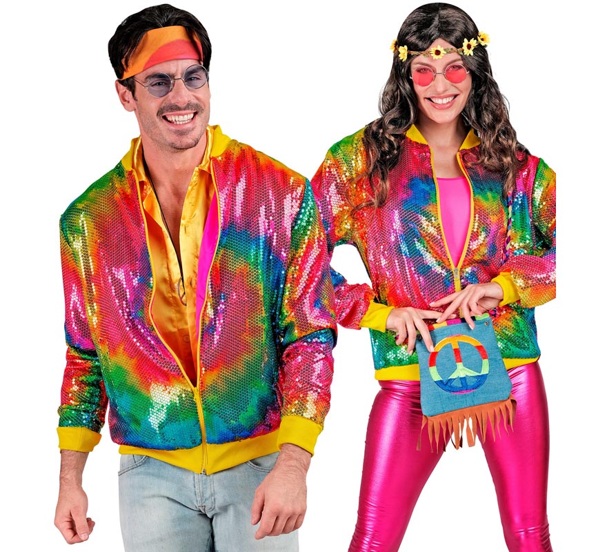 Translation missing: it.Bomber Moda multicolor neón para adulto