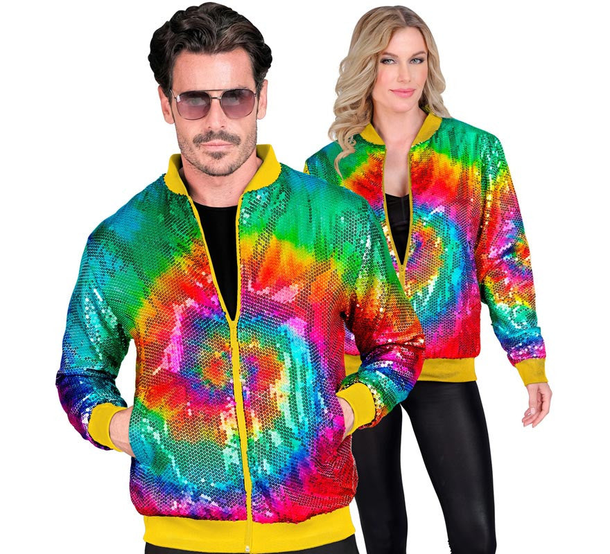 Translation missing: it.Bomber Moda multicolor neón para adulto