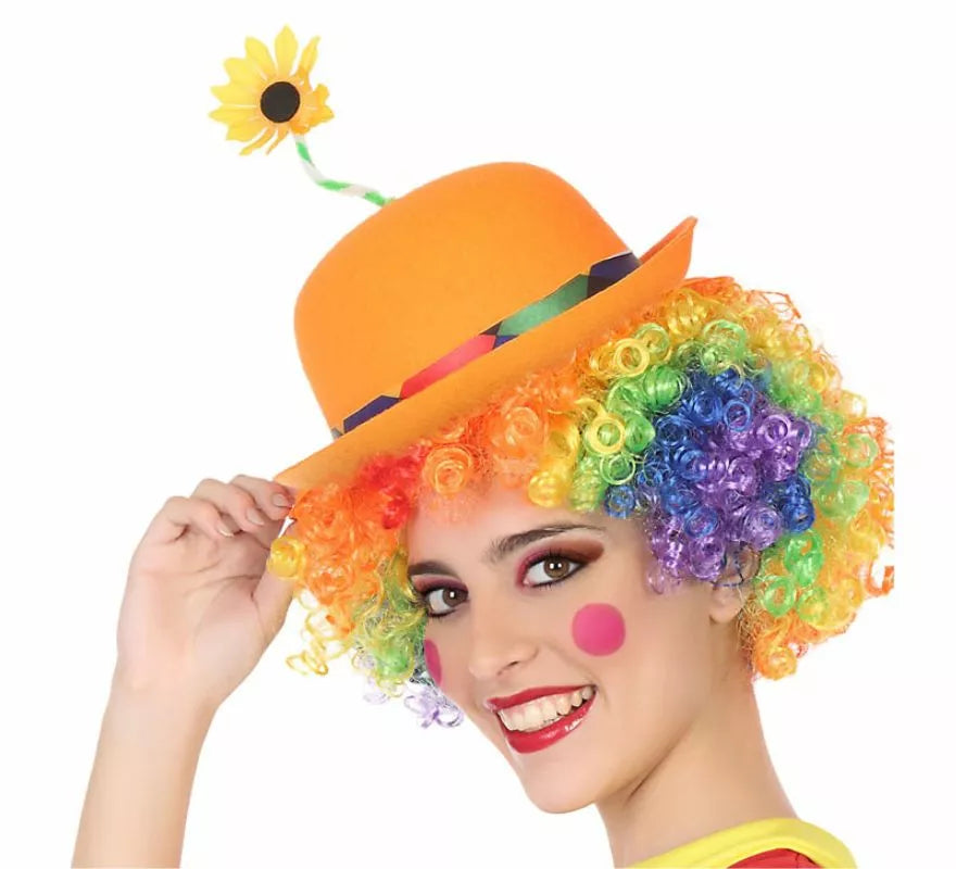 Bombín de Payaso con Flor en varios colores