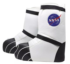 Stivali da astronauta in bianco e nero