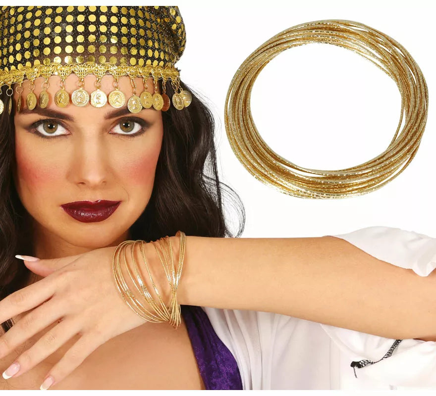 Translation missing: it.Brazalete de 20 Pulseras metálicas adulto