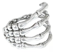 Bracciale scheletro in metallo argentato