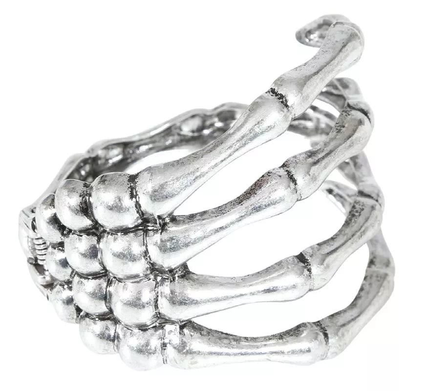 Translation missing: es.Brazalete Esqueleto Metálico de plata