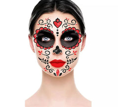 Brillantina Facial Catrina rojo de 20x20 cm