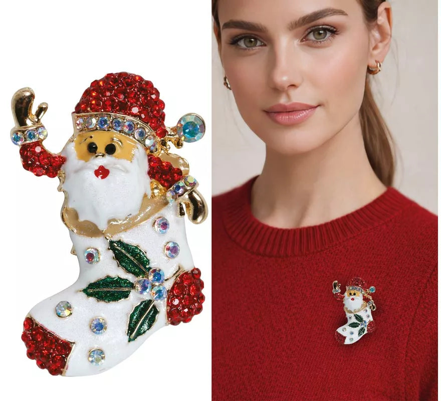 Translation missing: it.Broche Metálico de Bota de Navidad de 6 cm