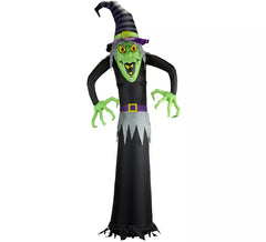 Strega gonfiabile di Halloween con illuminazione, 244 cm