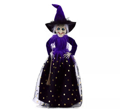 Strega decorativa deluxe lilla di 46 cm