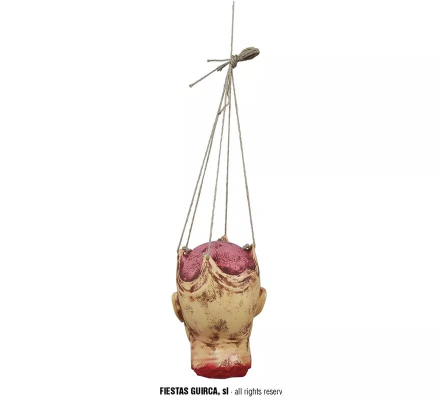 Cabeza Zombie Colgante de látex de 28 cm