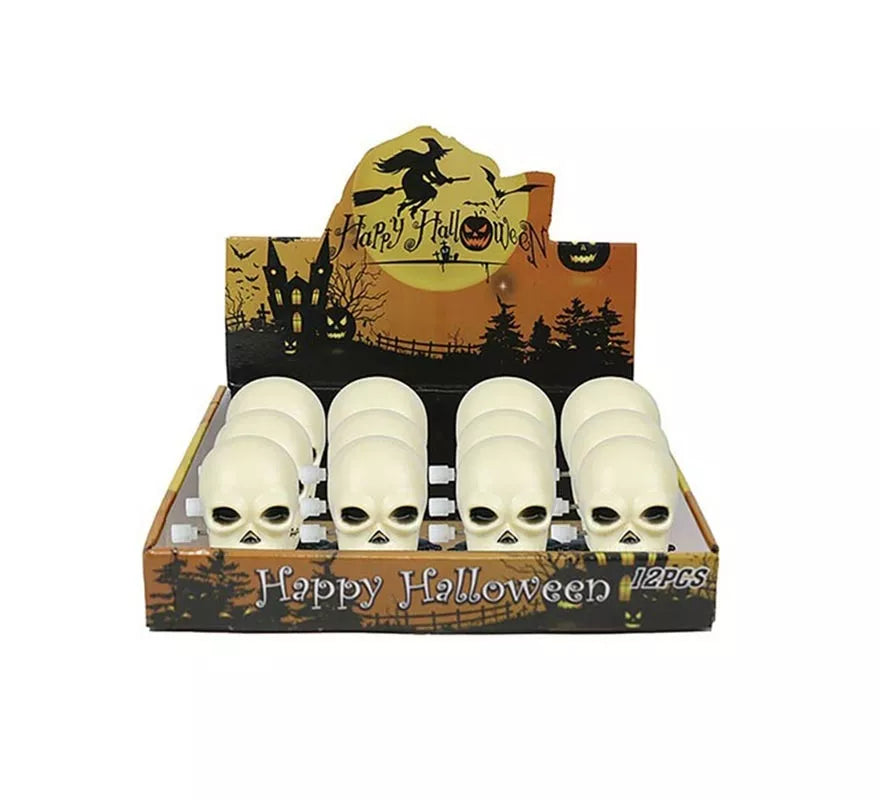 Caja de 12 Calaveras a cuerda de 5 cm