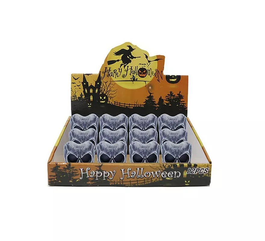 Translation missing: it.Caja de 12 Calaveras con Vela Led de 6 cm