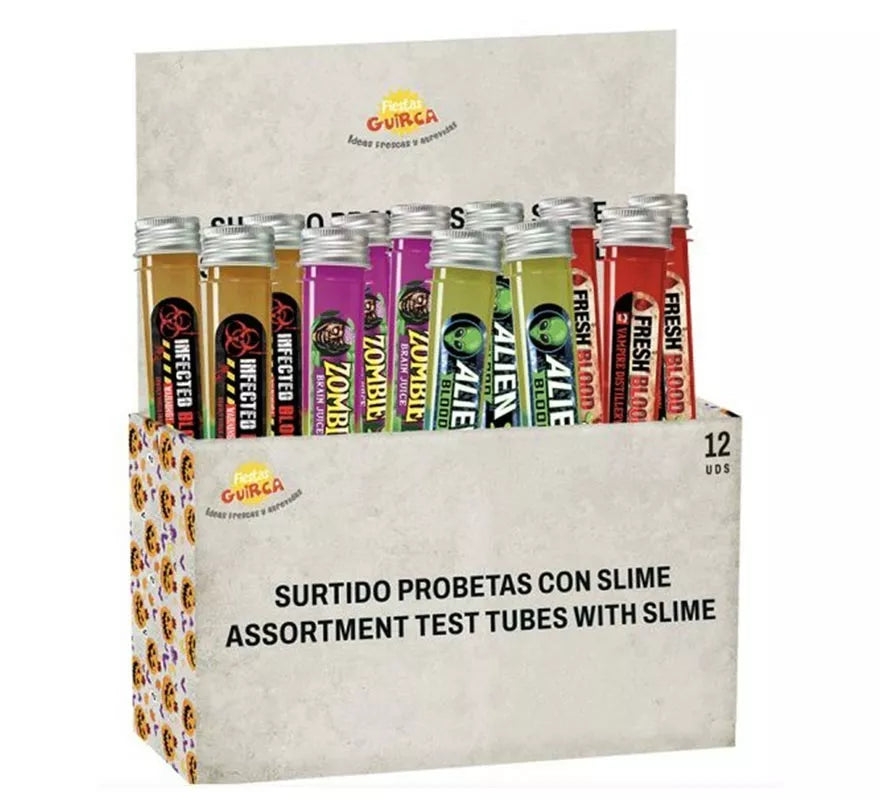 Translation missing: it.Caja de 24 Probetas Surtidas con Slime