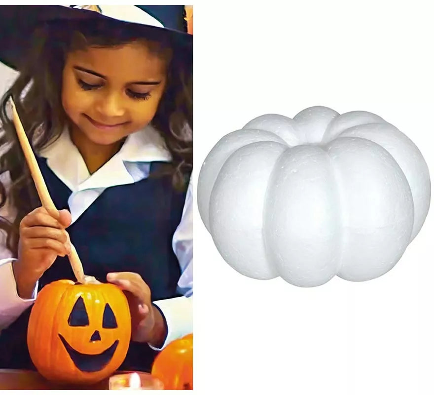 Translation missing: it.Calabaza blanca de corcho para Decorar 18x10 cm