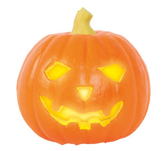 Zucca in gommapiuma semi rigida con luce 16 cm