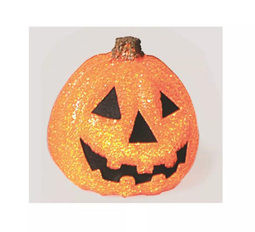 Calabaza decoración con luz 16 cm para Halloween en colores surtidos