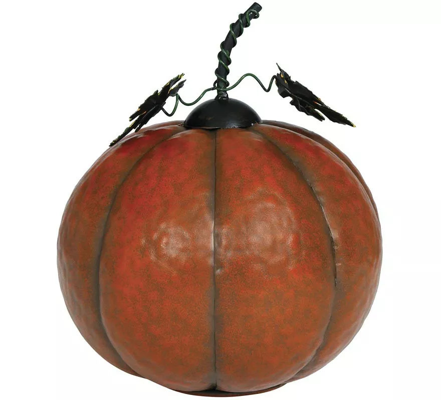 Translation missing: it.Calabaza Metálica naranja con Luz 16 cm
