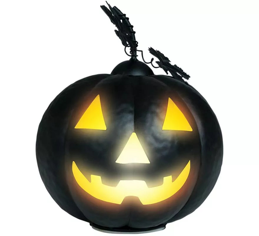 Translation missing: it.Calabaza Metálica negra con Luz 16 cm