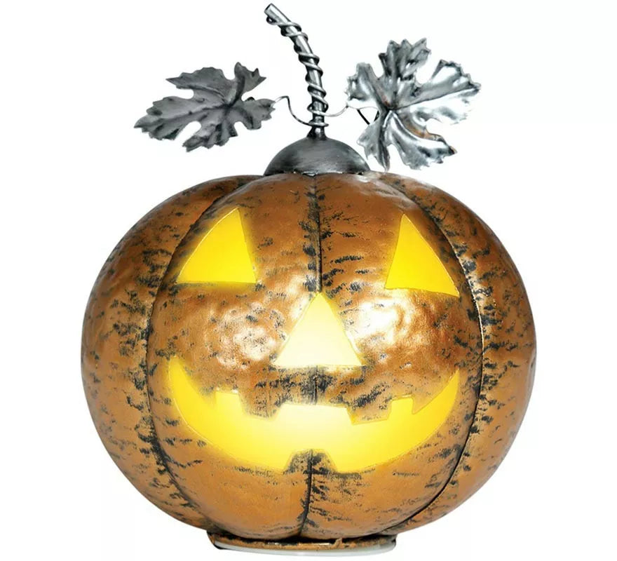 Translation missing: it.Calabaza Metálica oro con Luz 16 cm