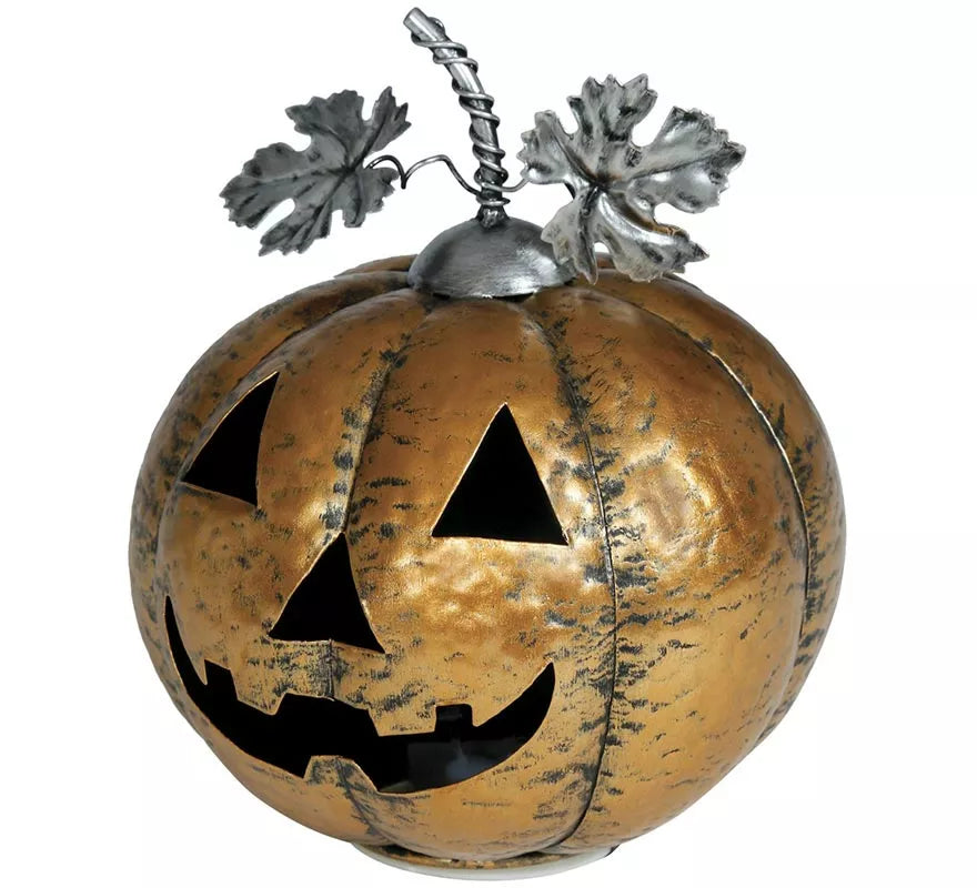 Translation missing: it.Calabaza Metálica oro con Luz 16 cm