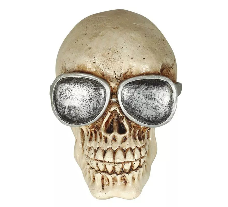 Translation missing: it.Calavera con Gafas Resina 11 cm